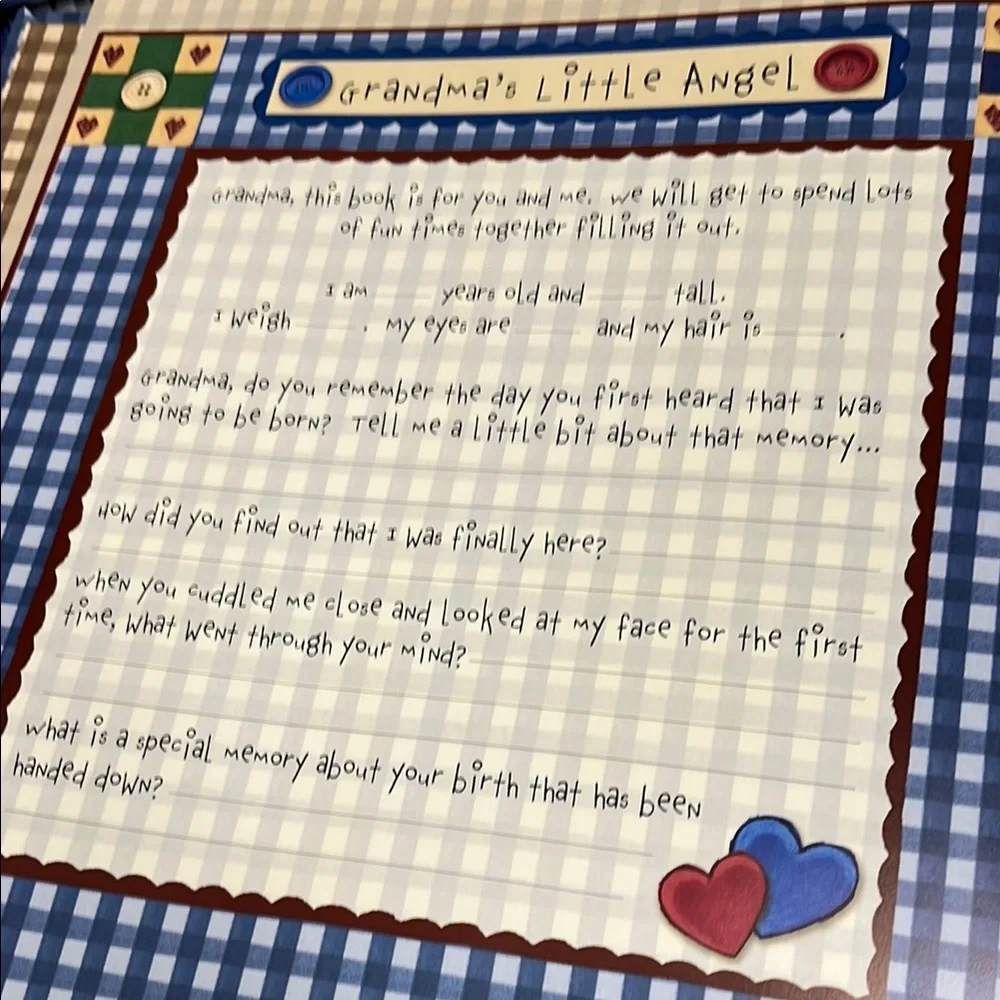 Grandma's House Memory Keeper Scrapbook - Blue